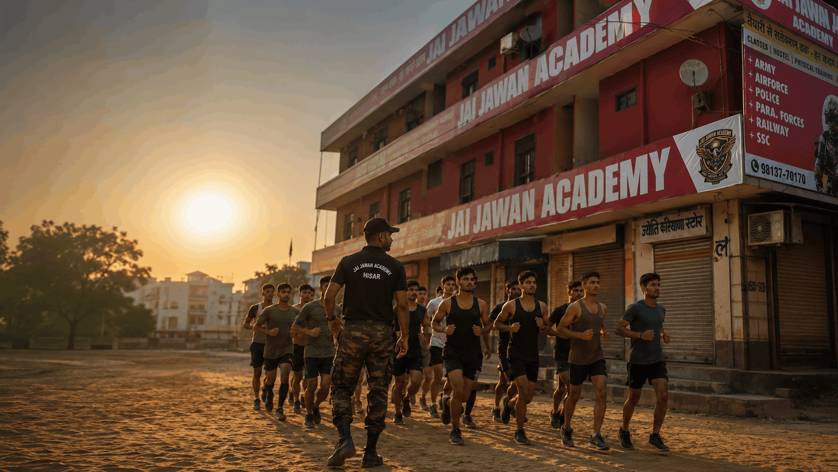 Physical training at Jai Jawan Academy